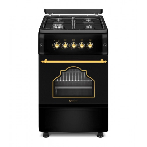 SOLTHERMIC COCINA GAS NEGRA RÚSTICA 50X55 F5S40G2RB