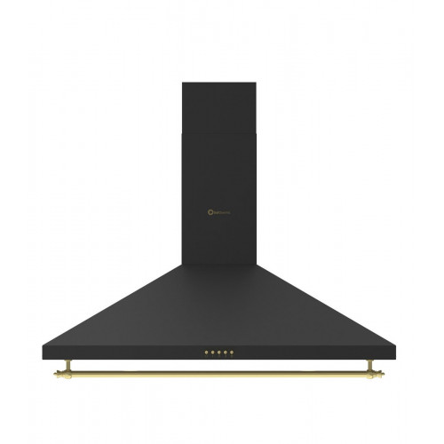 SOLTHERMIC COMBO PACK COCINA GAS NEGRA RUSTICA 50X55 F5S40G2RB + CAMPANA NEGRA RUSTICA 60 H60PR