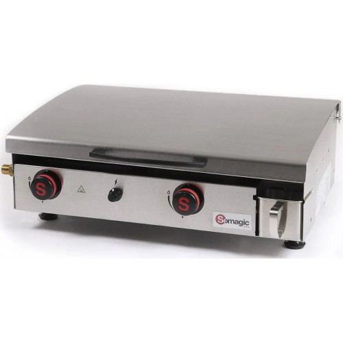 Somagic Plancha de gas con 2 quemadores