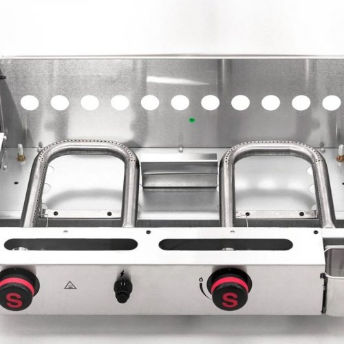 Somagic Plancha de gas con 2 quemadores
