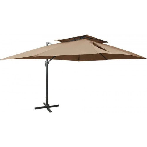 Sombrilla de jardín voladiza ajustable inclinable 400 x 300