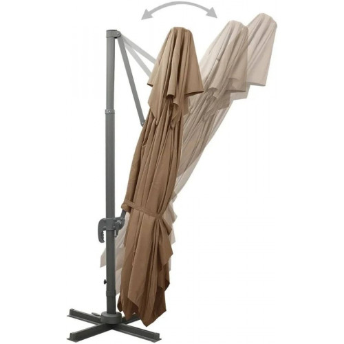 Sombrilla de jardín voladiza ajustable inclinable 400 x 300