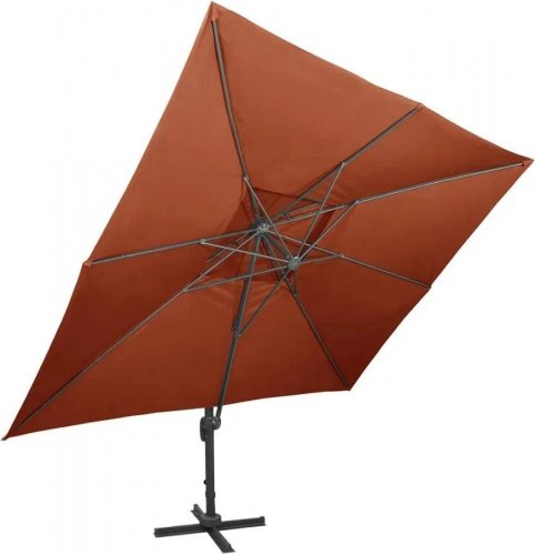 Sombrilla de jardín voladiza con sistema de ventilación basculante