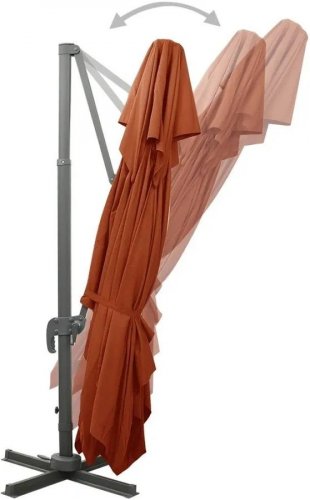 Sombrilla de jardín voladiza con sistema de ventilación basculante