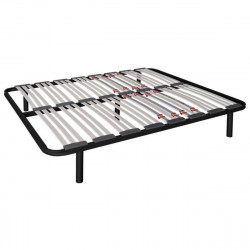 Somier 150x190 cm multiláminas, con 5 Patas, Reguladores Lumbares, Firmeza Adaptable, Tubo 40x30 mm, Laminas de Haya