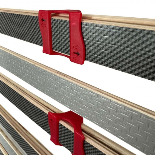 Somier 150x190 cm multiláminas, con 5 Patas, Reguladores Lumbares, Firmeza Adaptable, Tubo 40x30 mm, Laminas de Haya