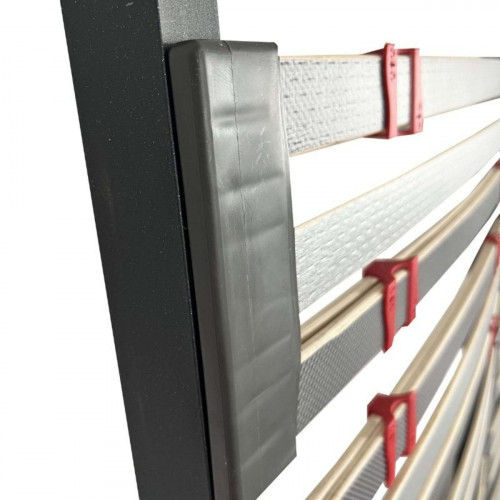 Somier 150x190 cm multiláminas, con 5 Patas, Reguladores Lumbares, Firmeza Adaptable, Tubo 40x30 mm, Laminas de Haya