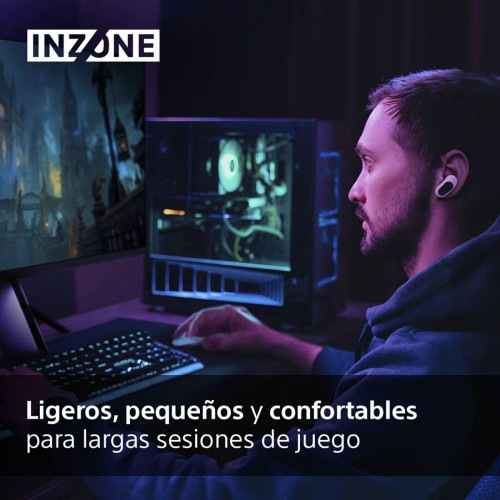 Sony InZone Buds Auriculares Inalámbricos Gaming Cancelación de ruido Blanco