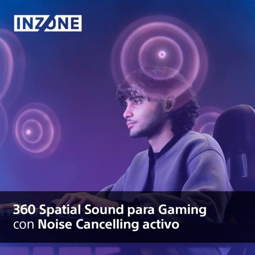 Sony InZone Buds Auriculares Inalámbricos Gaming Cancelación de ruido Negro