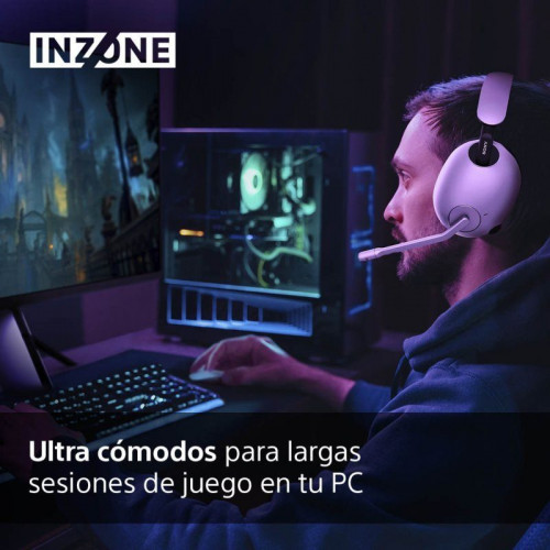 Sony INZONE H9 Auriculares Gaming Inalámbricos 7.1 con Cancelación de Ruido PC/PS5 Blanco
