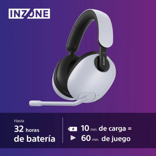 Sony INZONE H9 Auriculares Gaming Inalámbricos 7.1 con Cancelación de Ruido PC/PS5 Blanco