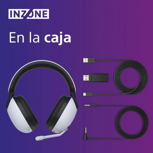Sony INZONE H9 Auriculares Gaming Inalámbricos 7.1 con Cancelación de Ruido PC/PS5 Blanco