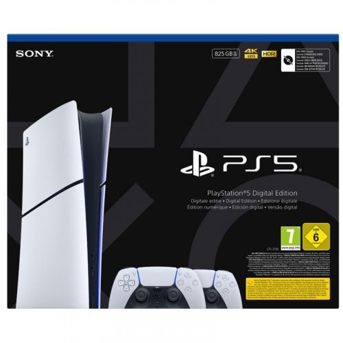 Sony PlayStation 5 Slim Digital Chasis E + 2x Mandos DualSense V3