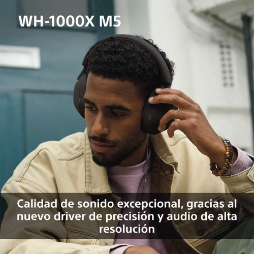 Sony WH-1000XM5 Bluetooth Auriculares de diadema Cancelación de ruido, 30 horas de batería, micrófono, para iOS, Android y PC Rosa palo