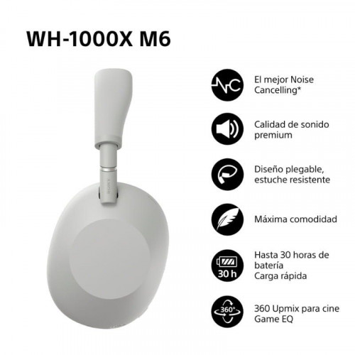 Sony WH-1000XM6 ANC Plata
