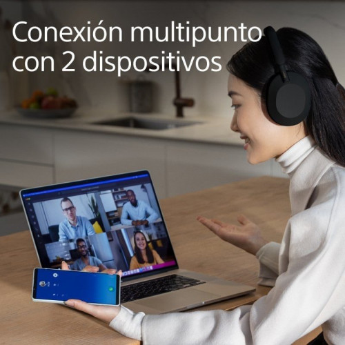 Sony WH1000XM5B.CE7 Auriculares Inalámbricos con Cancelación de Ruido Negros + Soft Case