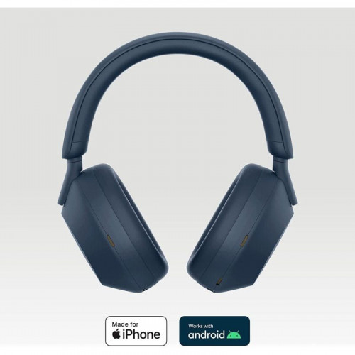 Sony WH1000XM5S.CE7 Auriculares Inalámbricos Azules con Cancelación de Ruido + Funda Rígida