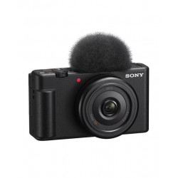 Sony ZV-1F cámara compacta vlogging con objetivo prime ultra gran angular de 20 mm y pantalla LCD de ángulo variable ideal para selfies (ZV1FBDI.EU) Negro