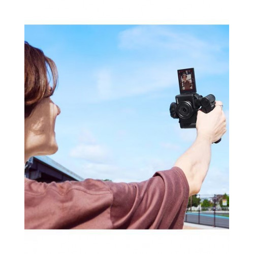 Sony ZV-1F cámara compacta vlogging con objetivo prime ultra gran angular de 20 mm y pantalla LCD de ángulo variable ideal para selfies (ZV1FBDI.EU) Negro