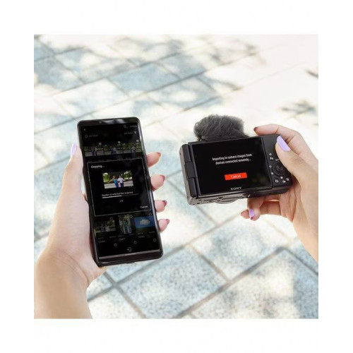 Sony ZV-1F cámara compacta vlogging con objetivo prime ultra gran angular de 20 mm y pantalla LCD de ángulo variable ideal para selfies (ZV1FBDI.EU) Negro