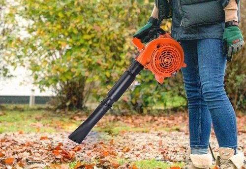Soplador aspirador triturador de hojas a gasolina 3 en 1 216kmh motor 26cc de 2 tiempos bolsa y tubo de aspiracion