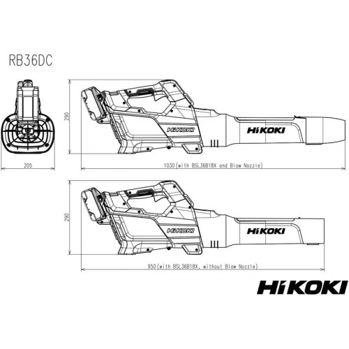 Soplador Hikoki RB36DCW4Z de 36 V