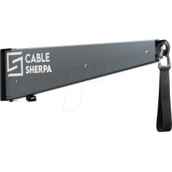 Soporte para cables de carga, extensible, exterior, antracita