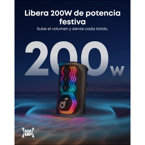 soundcore Rave 3S | Altavoz IA para fiestas con karaoke y sonido de 200W