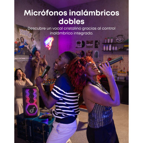 soundcore Rave 3S | Altavoz IA para fiestas con karaoke y sonido de 200W