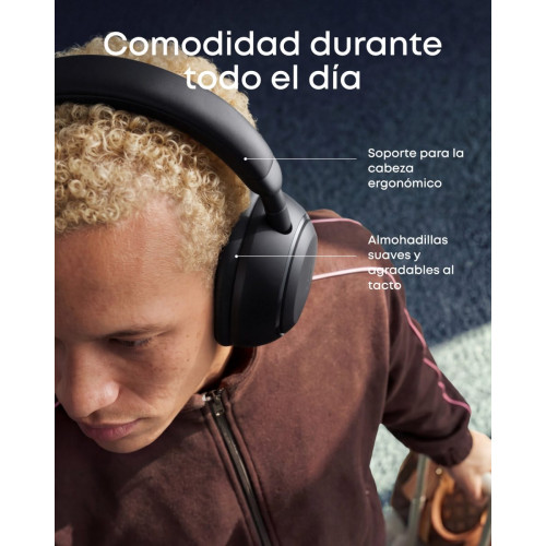 Soundcore Space 2 | Cómodos auriculares con cancelación de ruido para llevar puestos todo el día