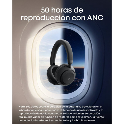 Soundcore Space 2 | Cómodos auriculares con cancelación de ruido para llevar puestos todo el día