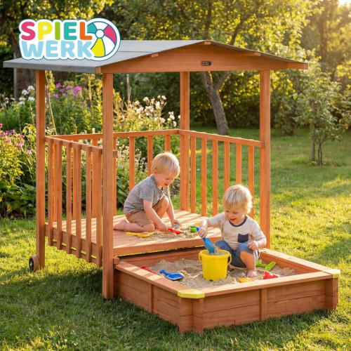 Spielwerk Merle Sand Box with Veranda and UV Protection