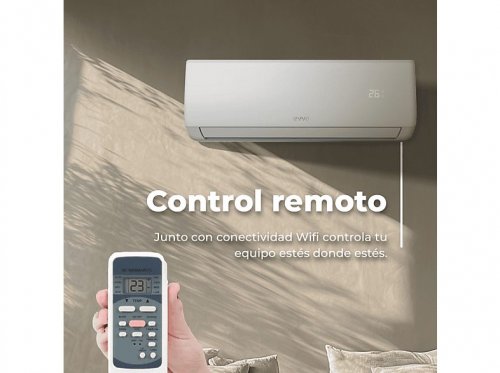 Split 2x1 - EVVO Clima WIFI 2x1 18.000 BTU (9.000 + 12.000), 18000 fg/h, Función Inverter, Blanco