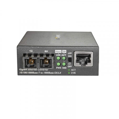 Startech Conversor de Medios Gigabit Ethernet RJ45 a Fibra Óptica SC Monomodo 1000Base-LX