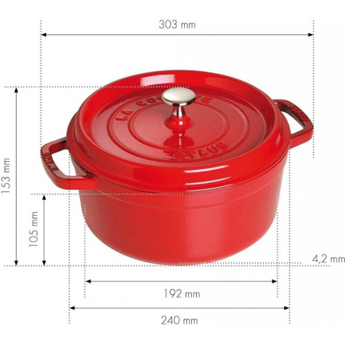 Staub Cazuela redonda 24 cm
