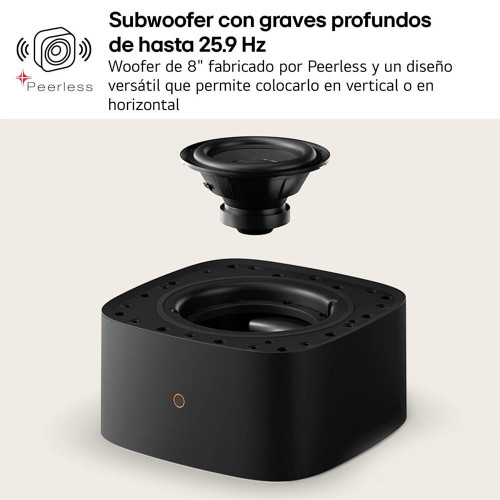Subwoofer Inalámbrico LG Sound Suite W7, graves profundos, woofer 8