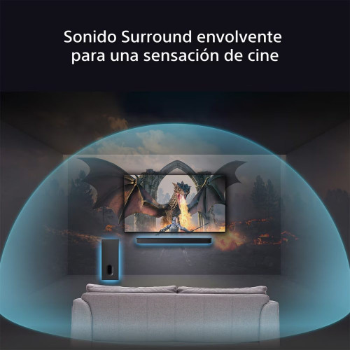 Subwoofer inalámbrico Sony BRAVIA Theatre Sub 7, 100W, graves profundos y sonido mejorado. Diseño compacto, combinable con barras y altavoces. Negro