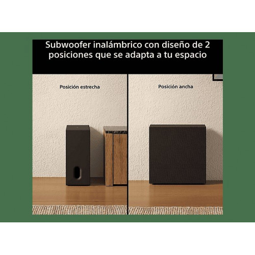 Subwoofer - Sony BRAVIA Theatre Sub 8, 300 W, Inálambrico, Graves profundos, Fácil configuración/control, Compacto, Diseño de 2 posiciones, SW8, Negro