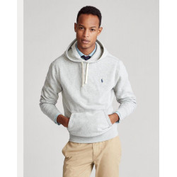Sudadera con capucha de hombre de algodón con logo Gris claro