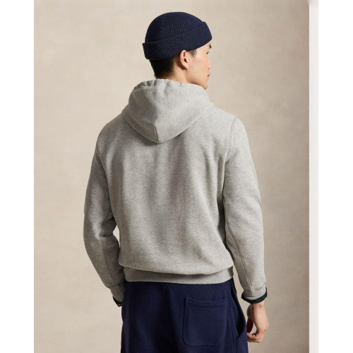 Sudadera con capucha de hombre de algodón con logo Gris claro
