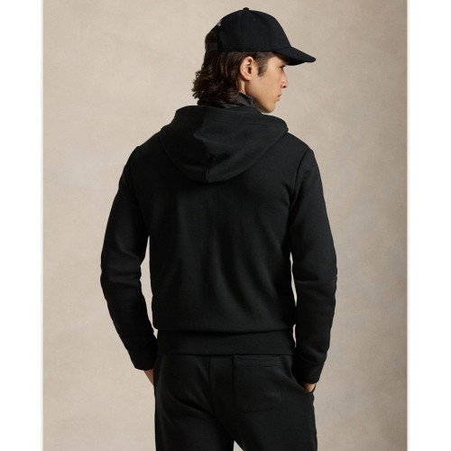 Sudadera de hombre con capucha y cremallera Negro