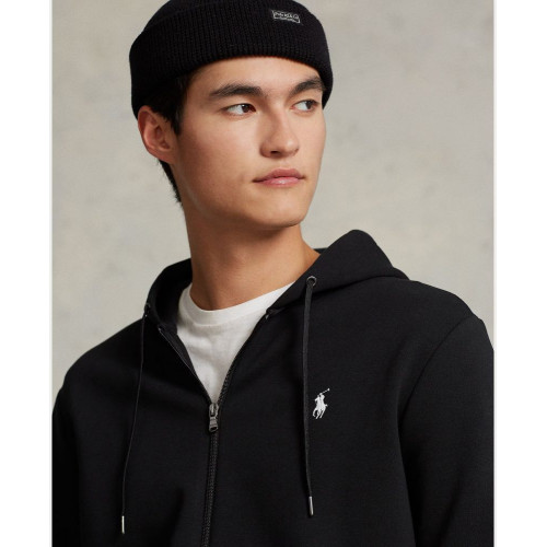 Sudadera de hombre con capucha y cremallera Negro