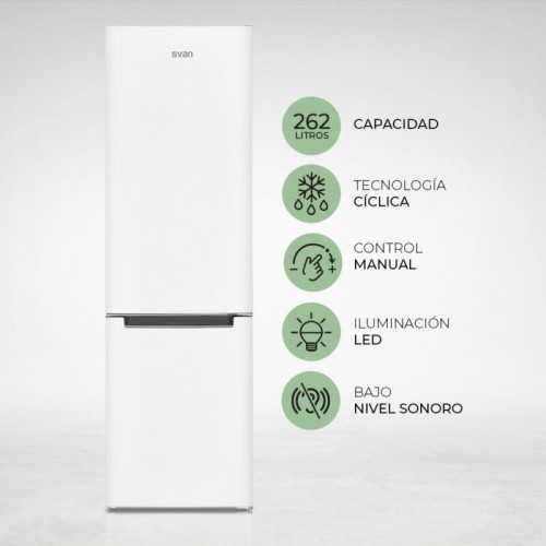 SVAN SC185502E Blanco - Frigorífico Combi Cíclico