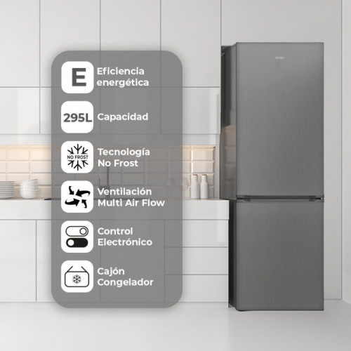 SVAN SC185602ENFX INOX - Frigorífico Combi No Frost