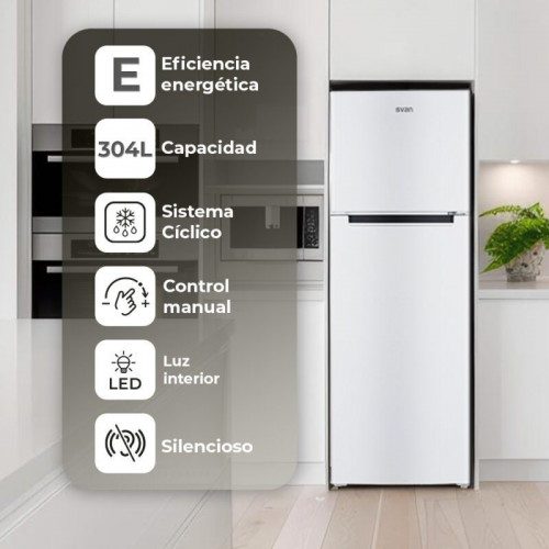 SVAN SF17601E Blanco - Frigorífico Dos Puertas Cíclico