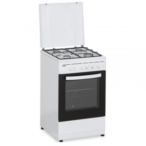 Svan SKKG4500TM Cocina de Gas con Horno 4 Zonas 55L con Tapa 50cm Blanco