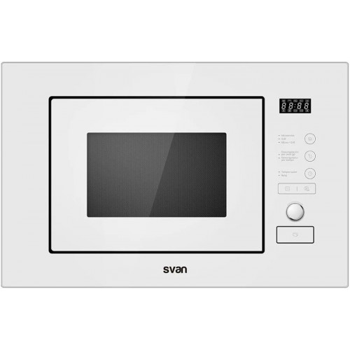 Svan SMWI2800DGB Microondas con Grill de Integración 20 Litros 800 W Blanco Display Led