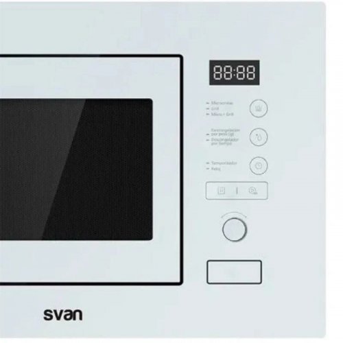 Svan SMWI2800DGB Microondas con Grill de Integración 20 Litros 800 W Blanco Display Led