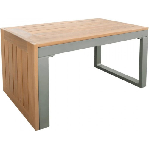 Sweeek Conjunto de jardín en aluminio y en madera de acacia