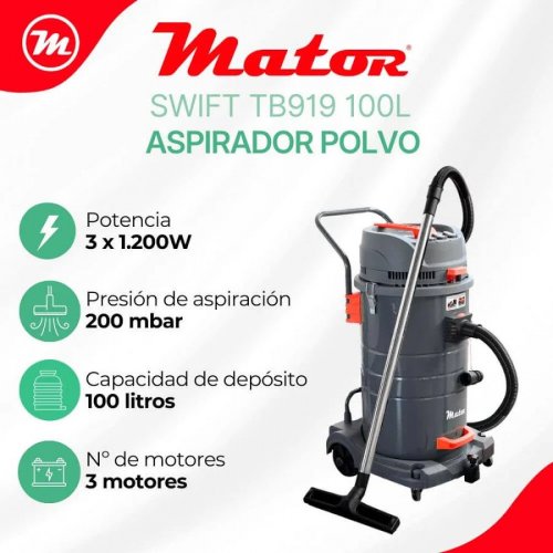 SWIFT TB919-3.600W-Aspirador para polvo con 3 motores